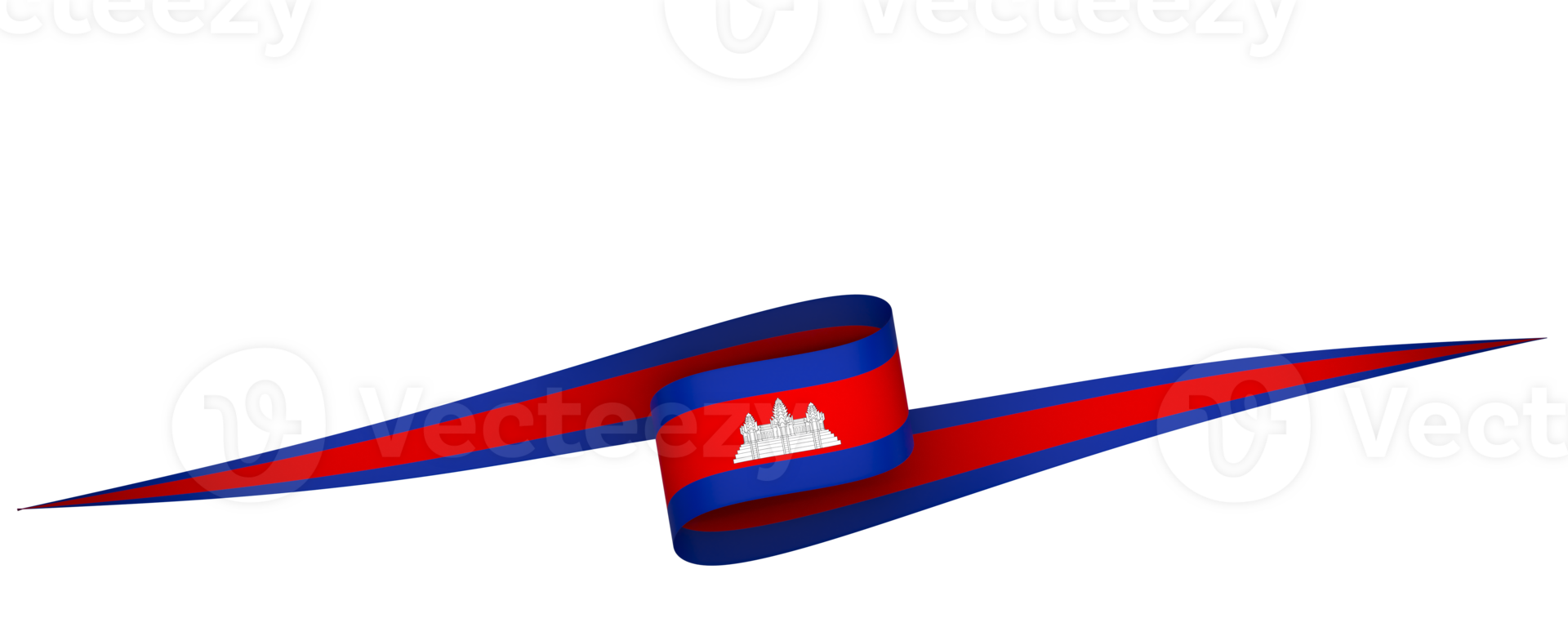 Cambodia flag element design national independence day banner ribbon png