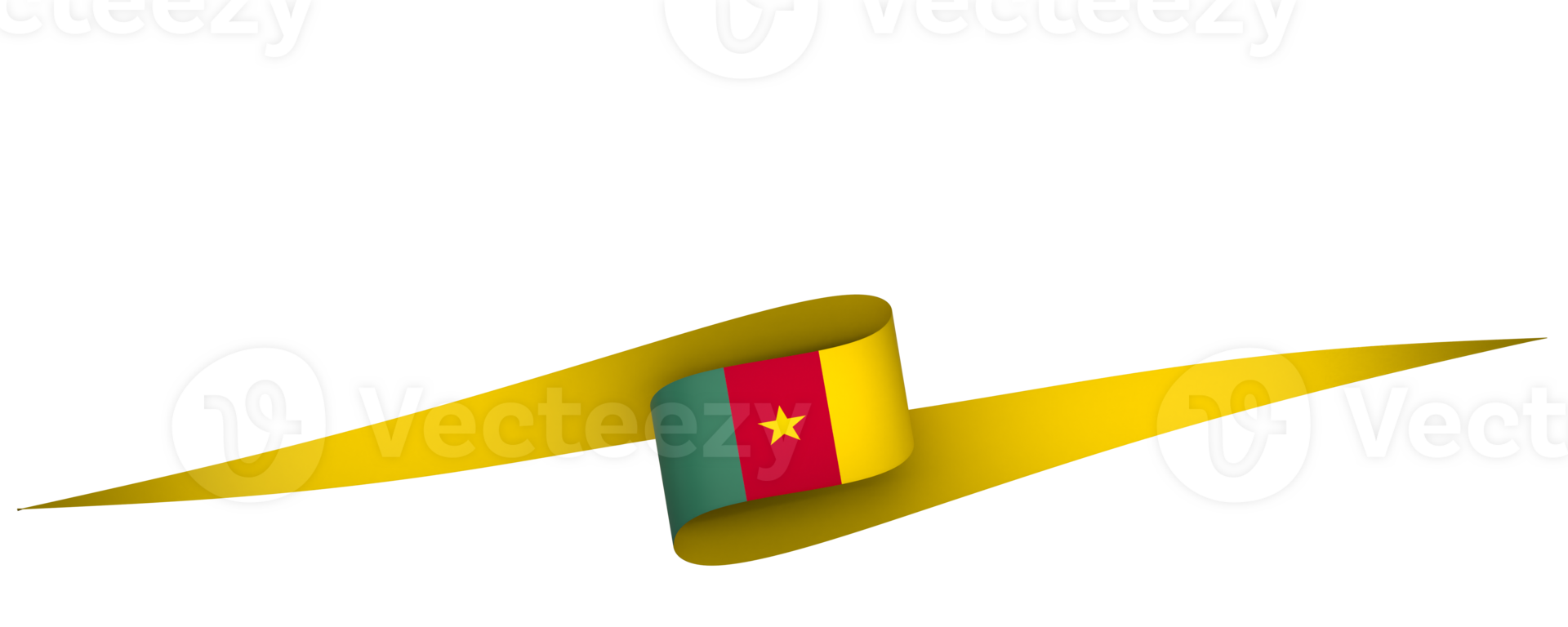 Cameroon flag element design national independence day banner ribbon png