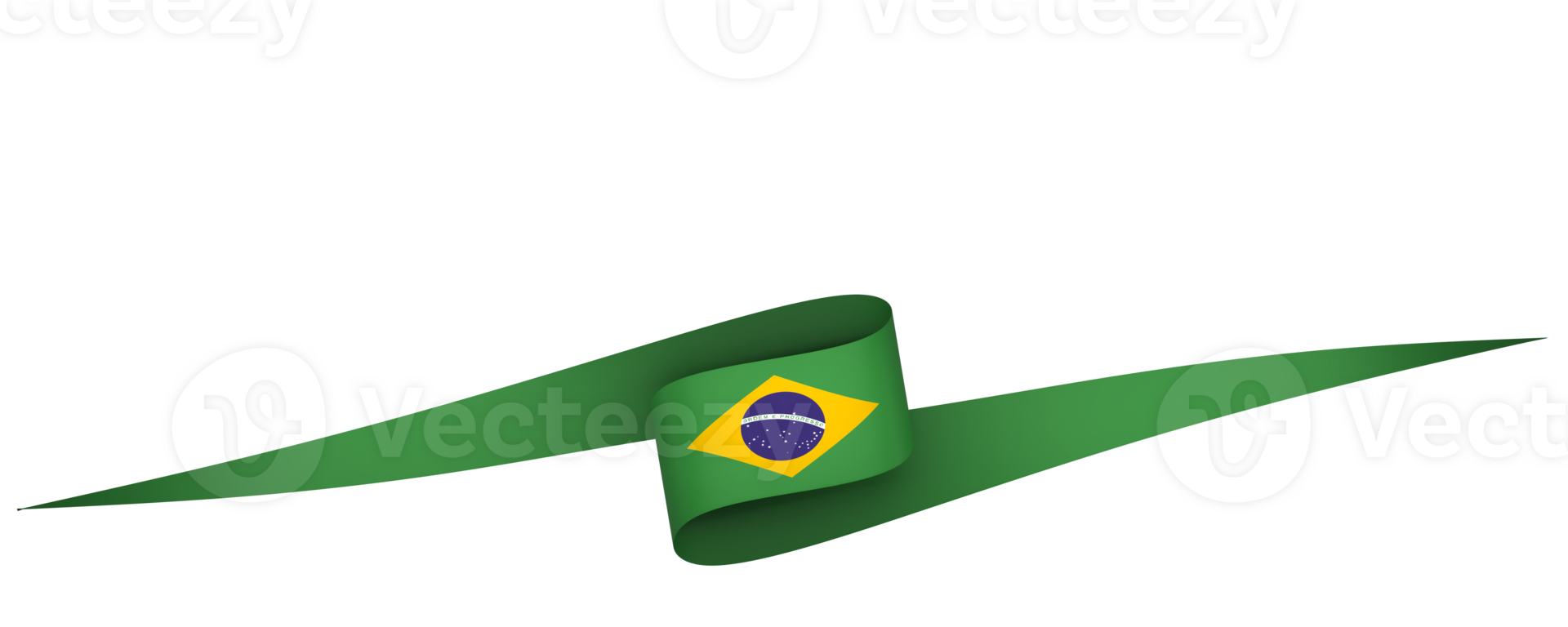 Brazil flag element design national independence day banner ribbon png