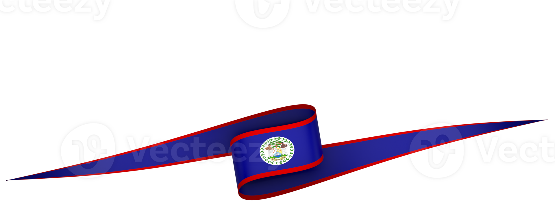 Belize flag element design national independence day banner ribbon png