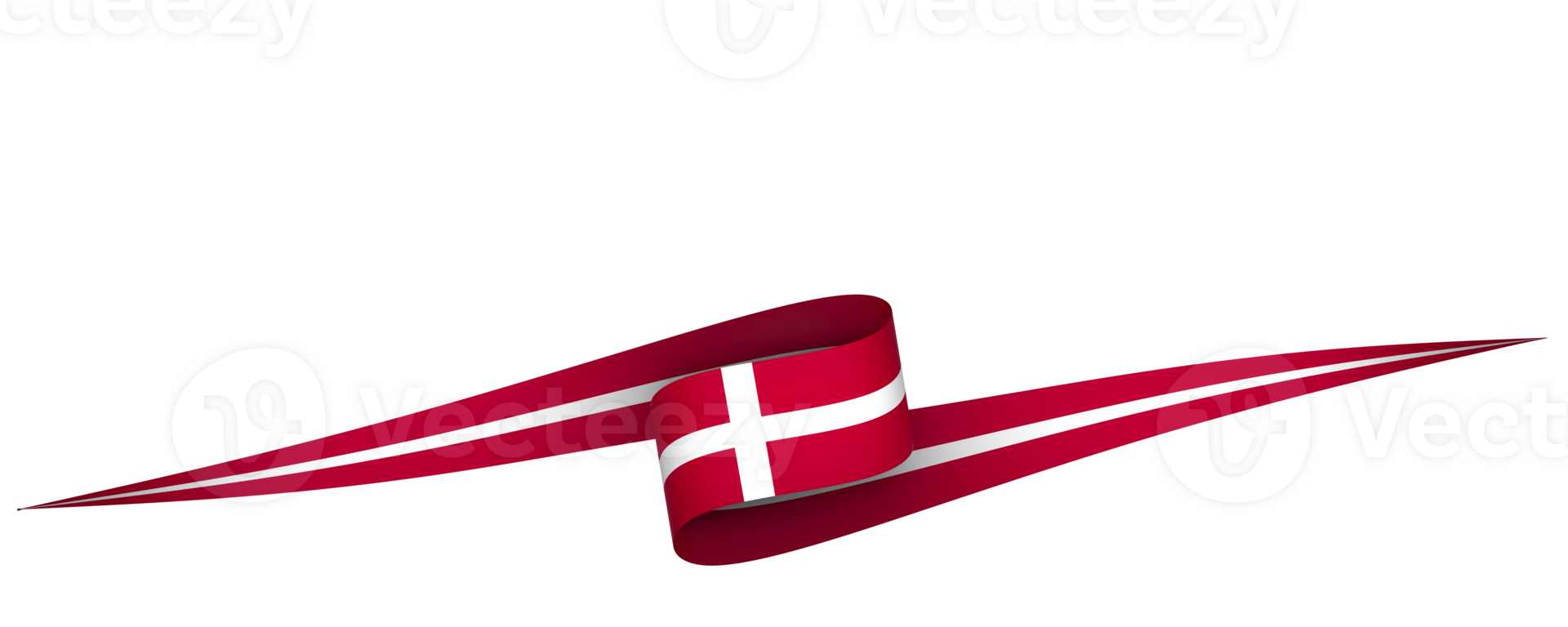 Denmark flag element design national independence day banner ribbon png