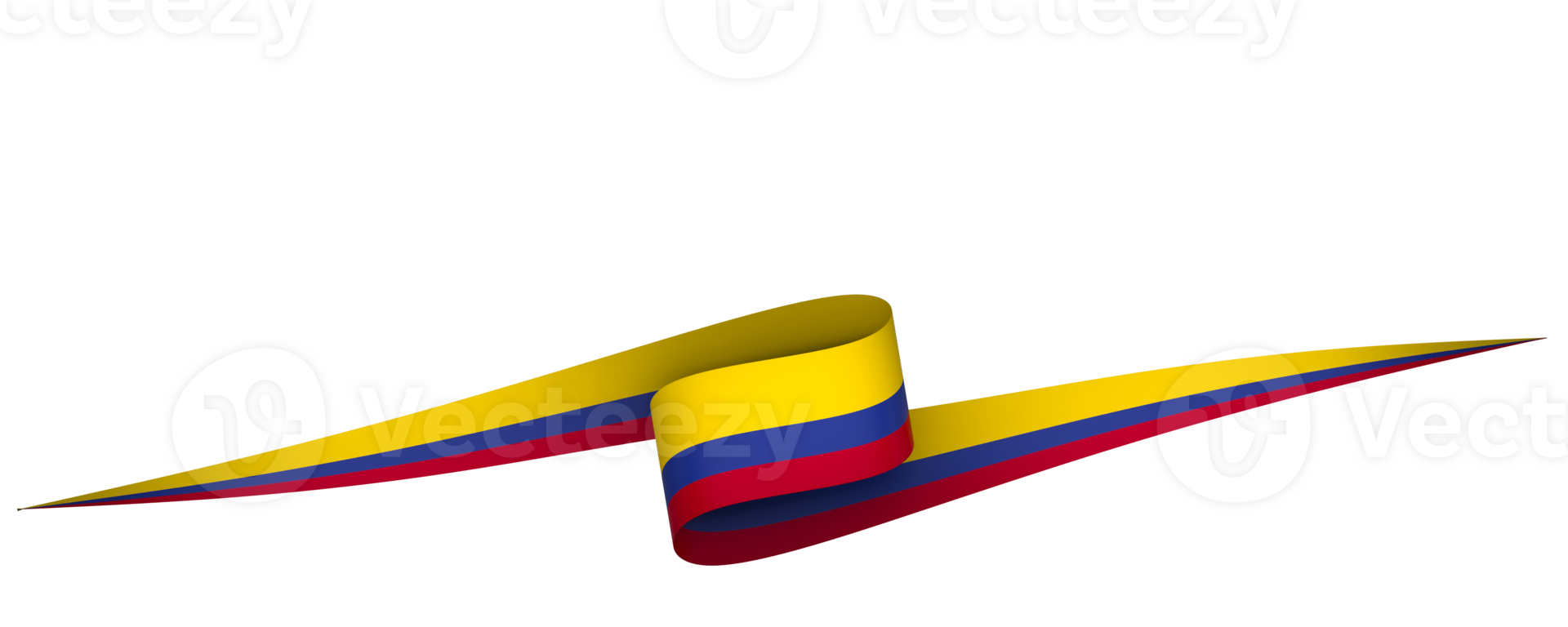 Colombia flag element design national independence day banner ribbon png