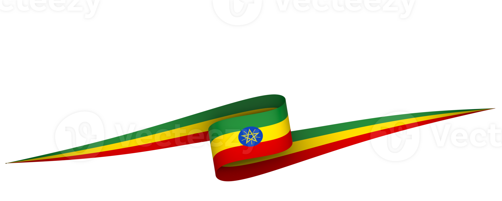 Ethiopia flag element design national independence day banner ribbon png
