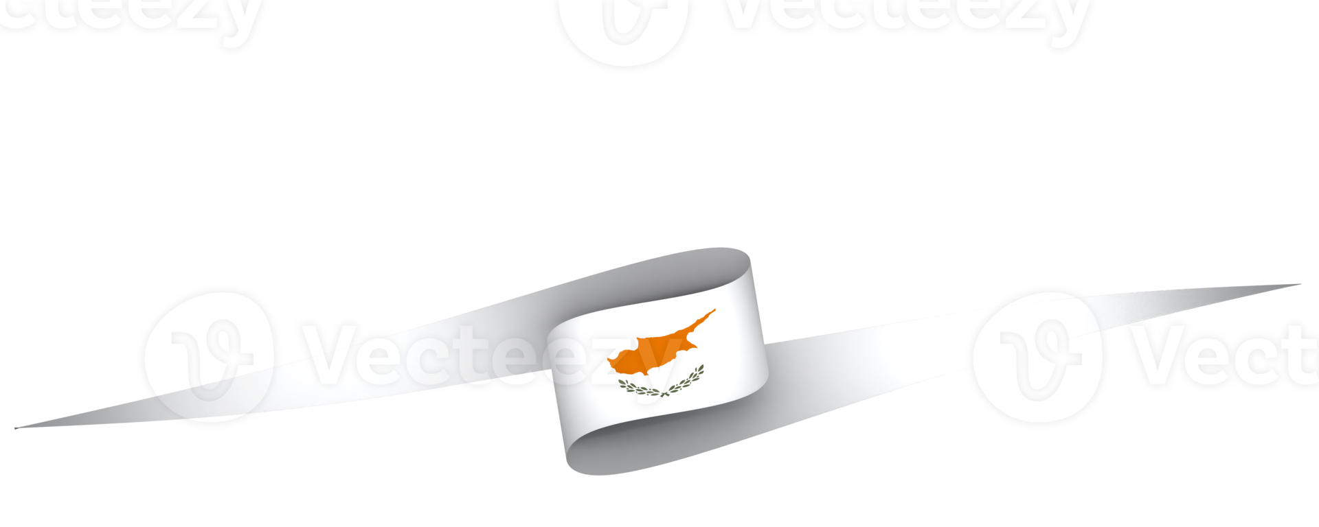 Cyprus flag element design national independence day banner ribbon png