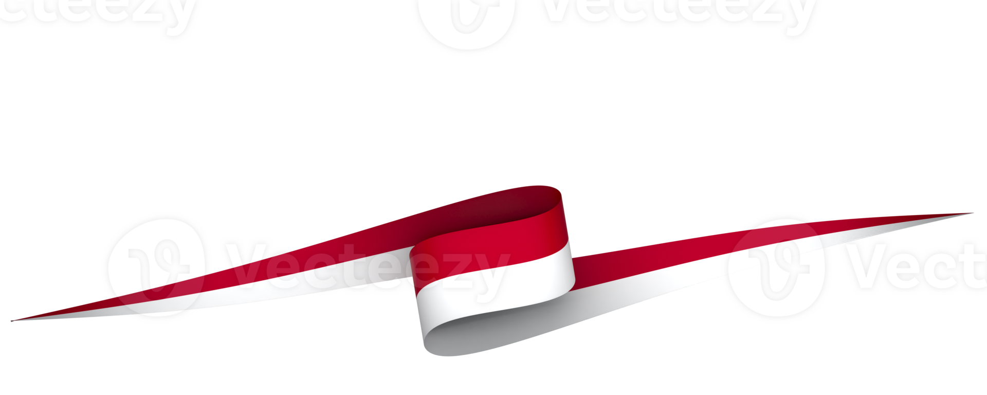Indonesia flag element design national independence day banner ribbon png