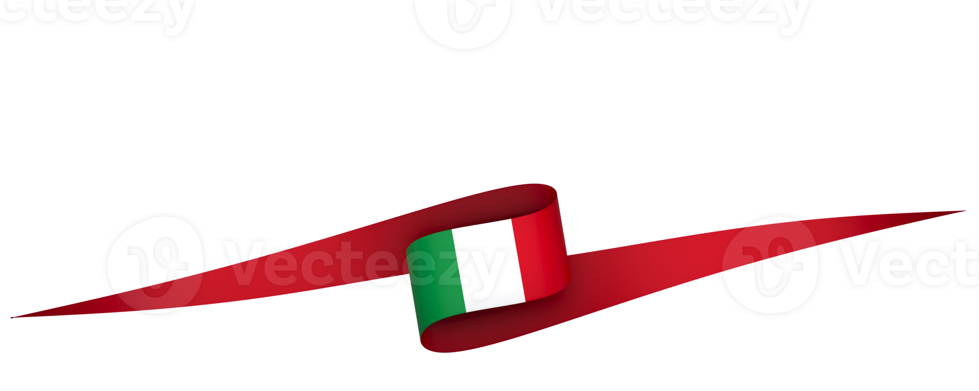 Italy flag element design national independence day banner ribbon png