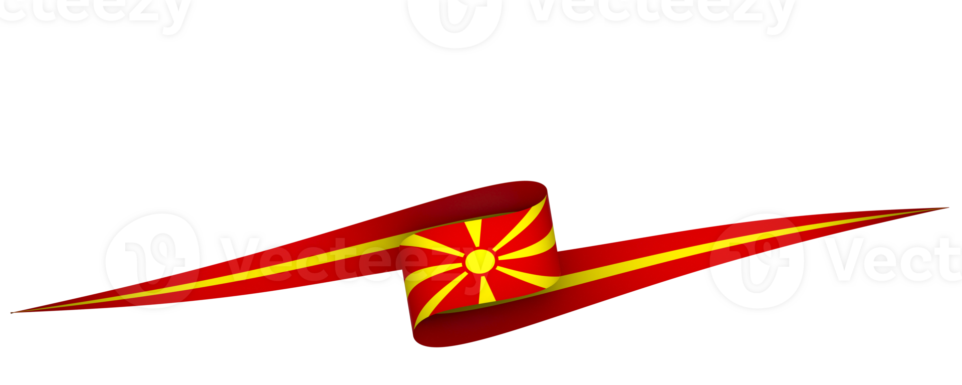 North Macedonia flag element design national independence day banner ribbon png