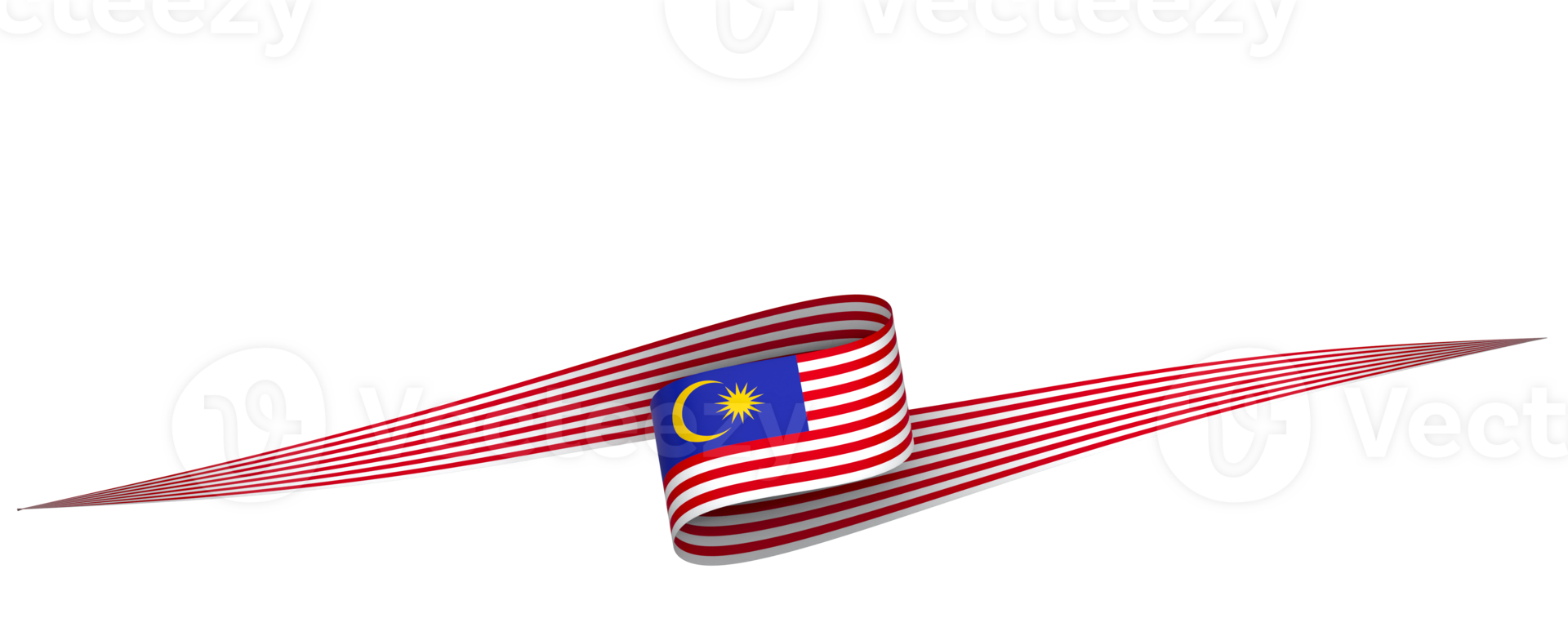 Malaysia flag element design national independence day banner ribbon png