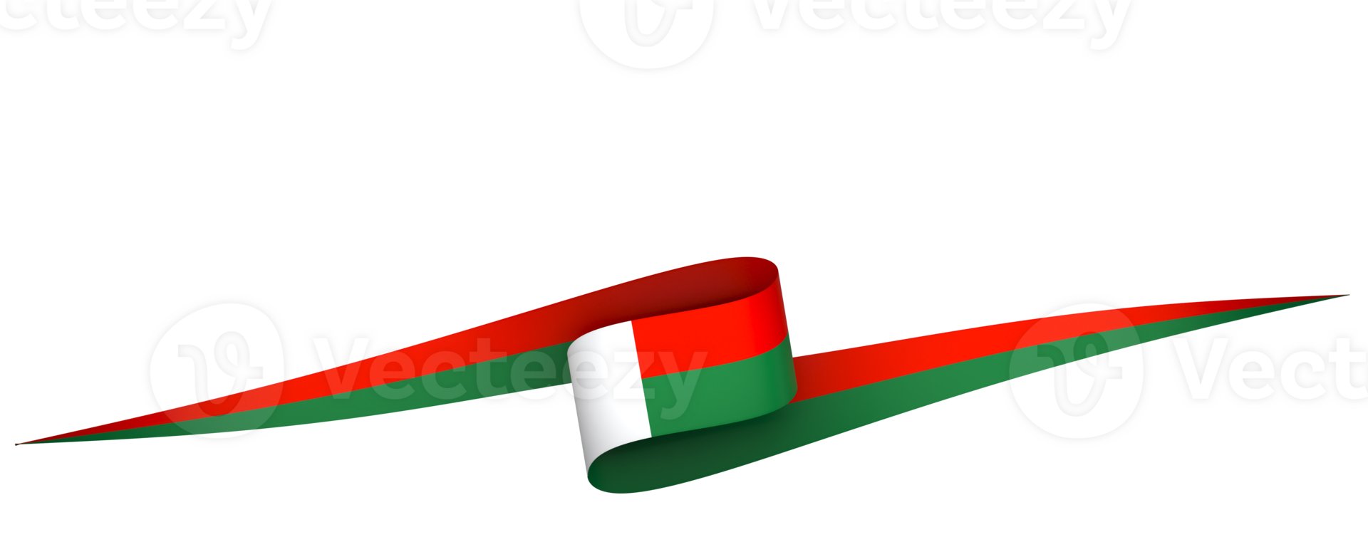 Madagascar flag element design national independence day banner ribbon png