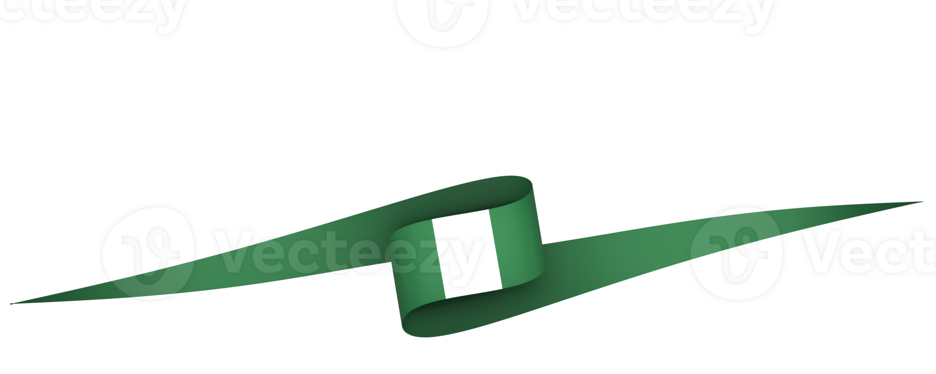 Nigeria flag element design national independence day banner ribbon png