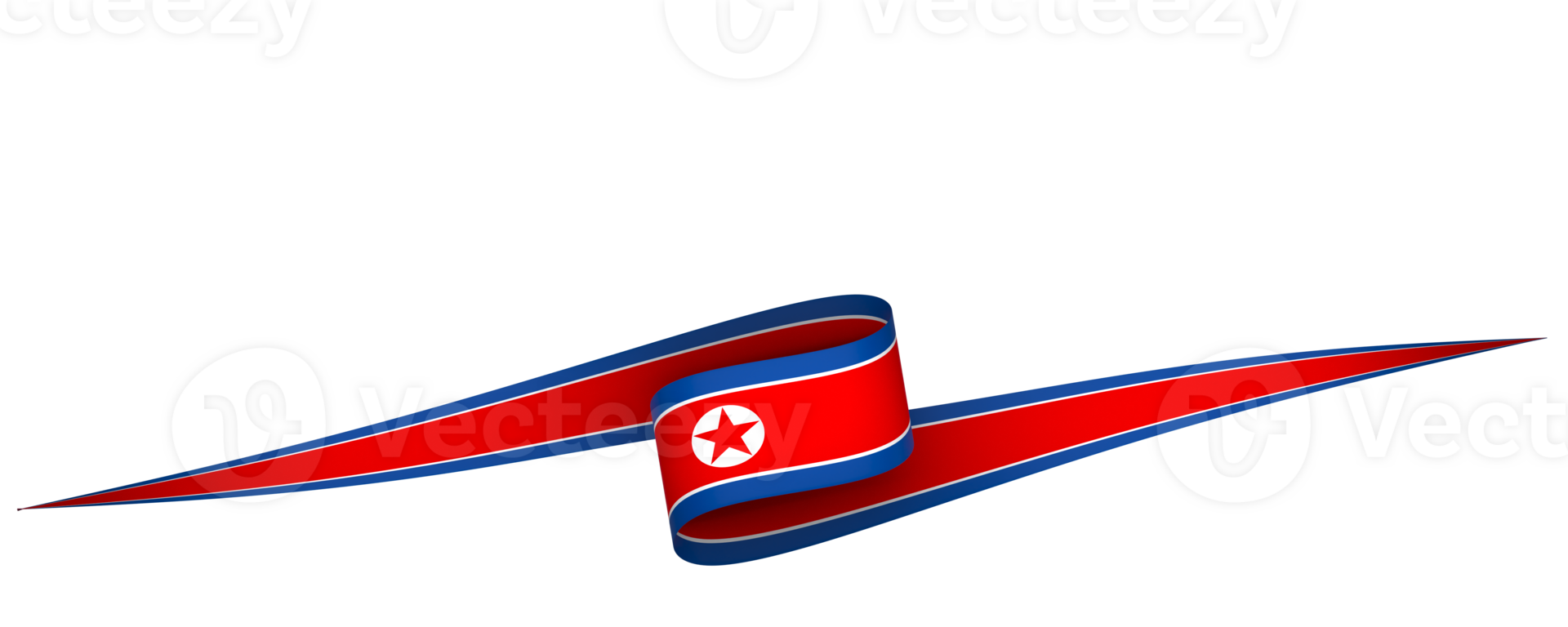 North Korea flag element design national independence day banner ribbon png
