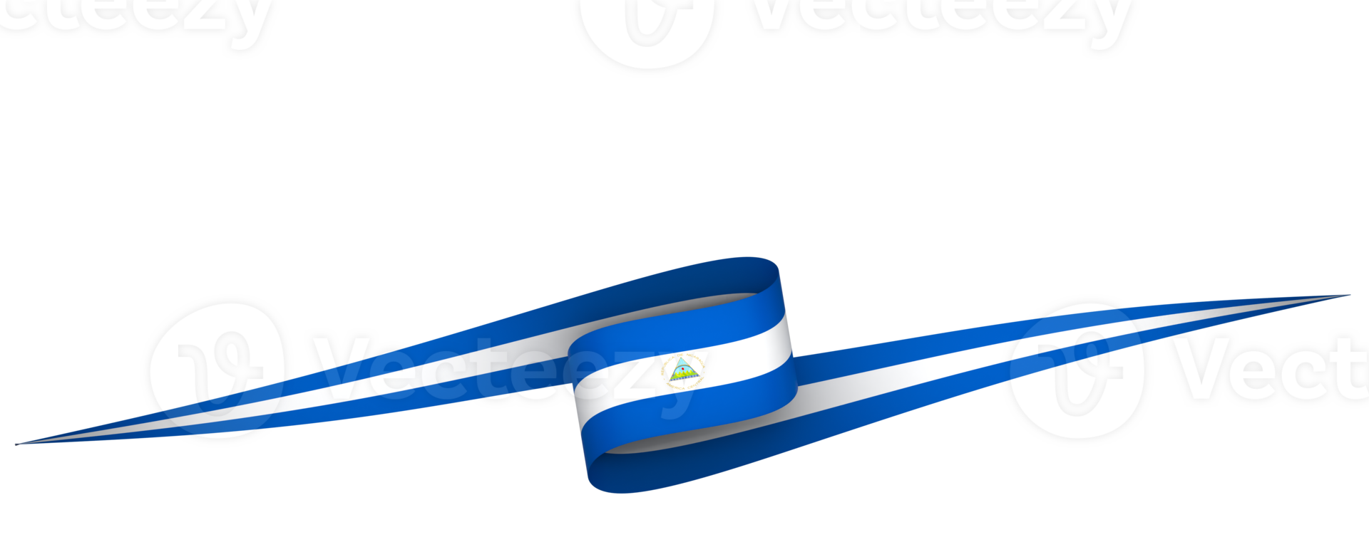 Nicaragua flag element design national independence day banner ribbon png