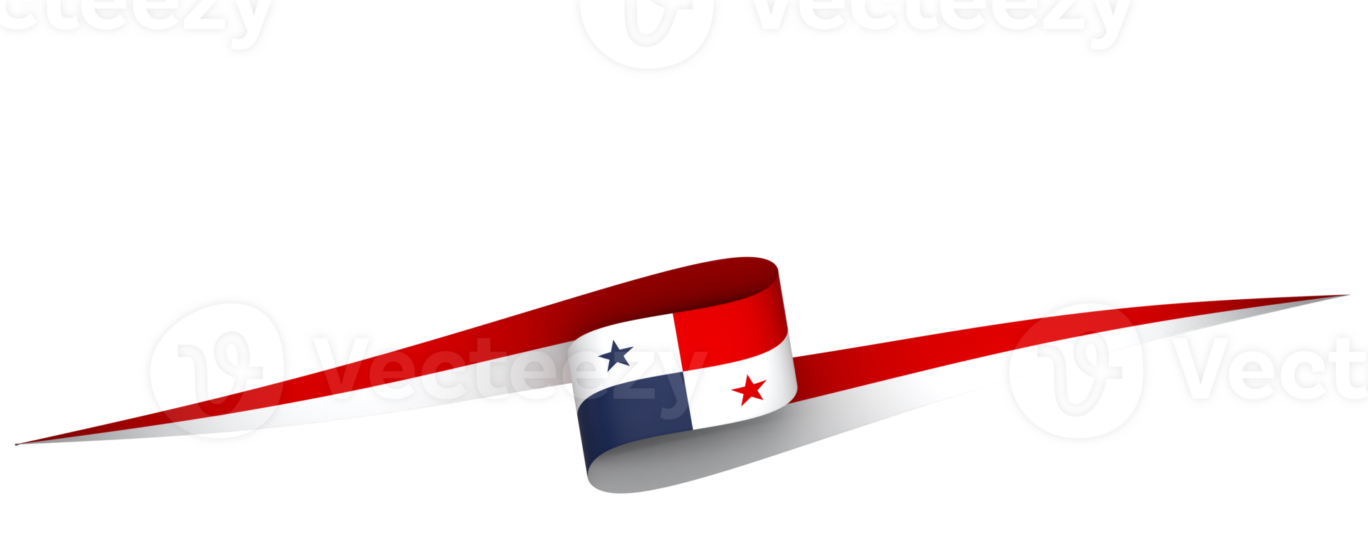 Panama flag element design national independence day banner ribbon png