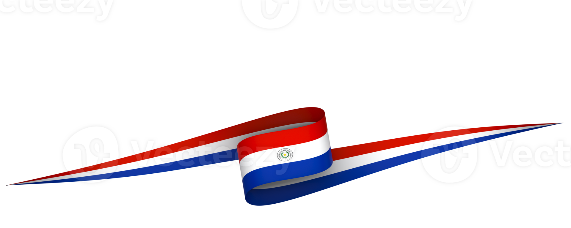 Paraguay flag element design national independence day banner ribbon png