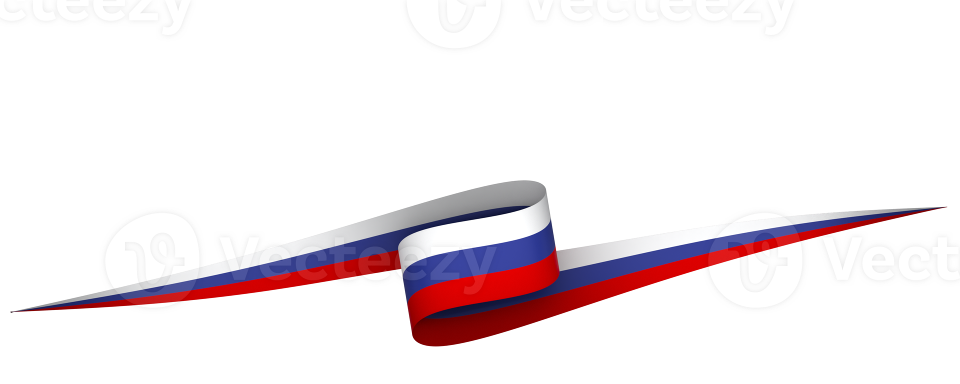 Russia flag element design national independence day banner ribbon png