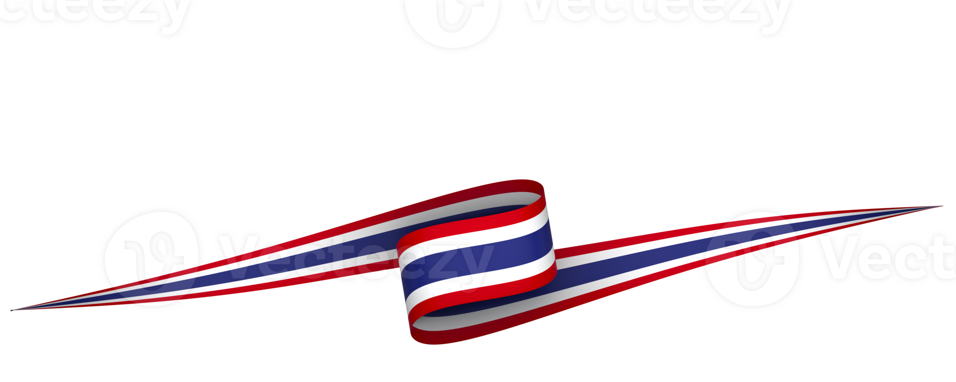 Thailand flag element design national independence day banner ribbon png