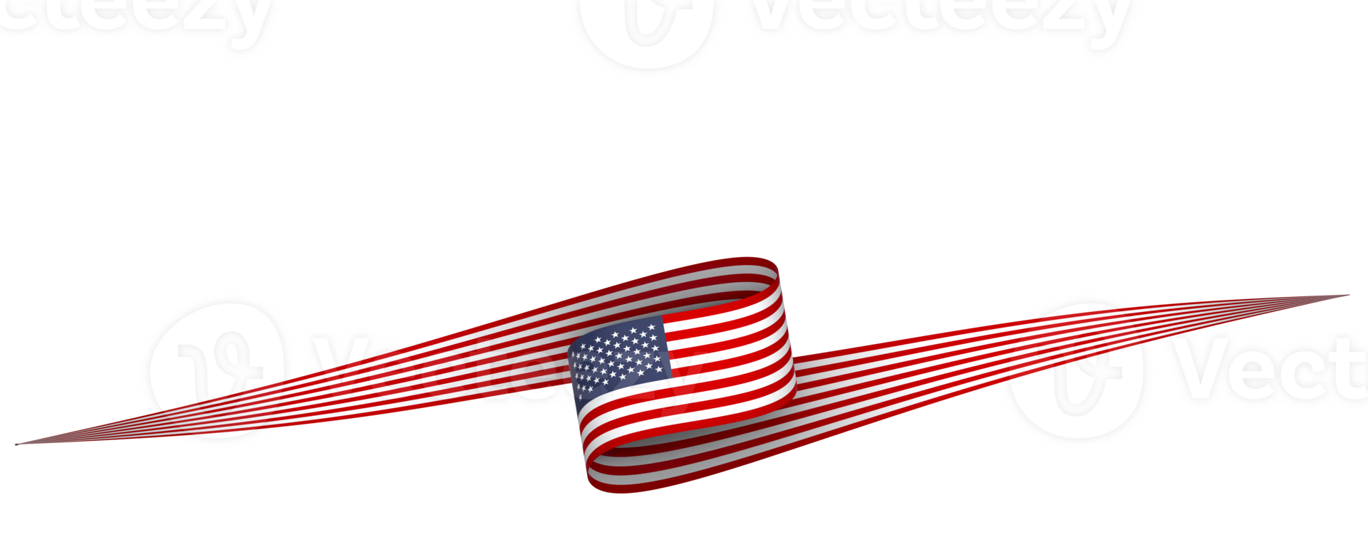 United States flag element design national independence day banner ribbon png