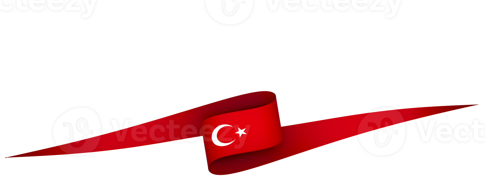 Turkey flag element design national independence day banner ribbon png