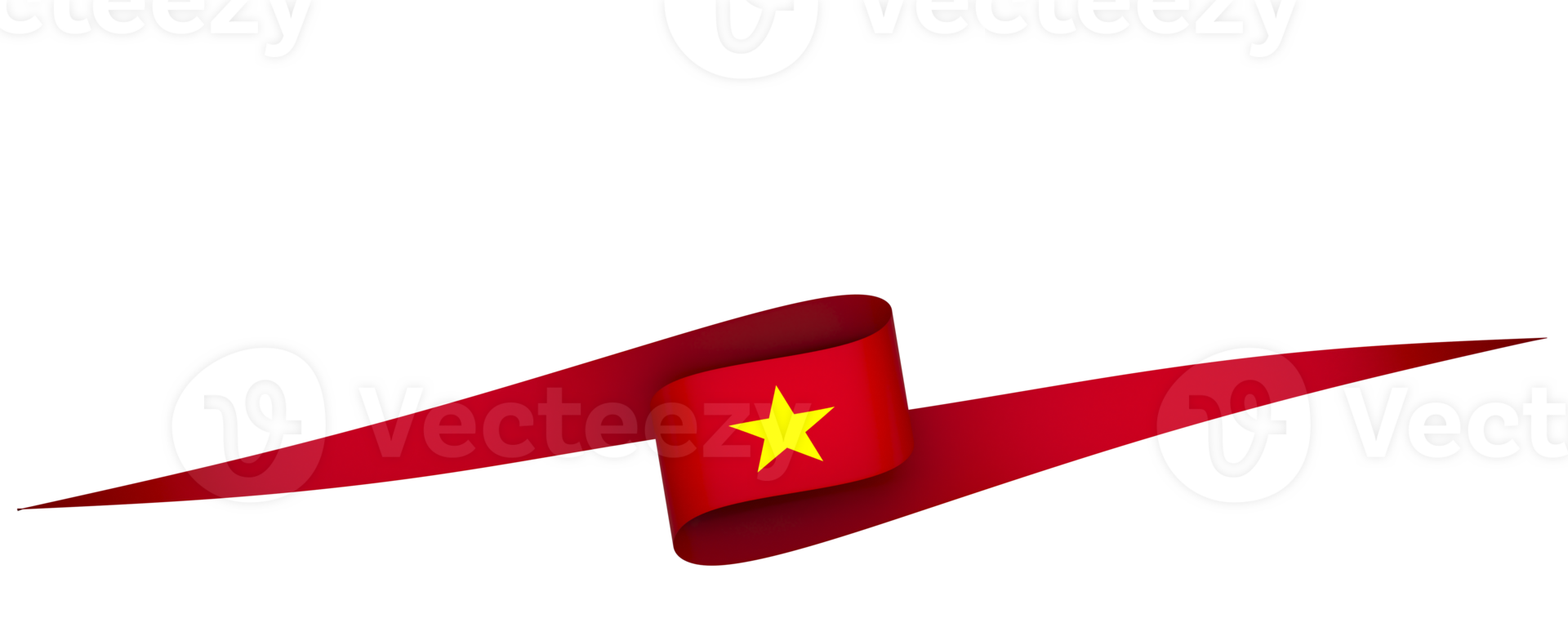 Vietnam flag element design national independence day banner ribbon png