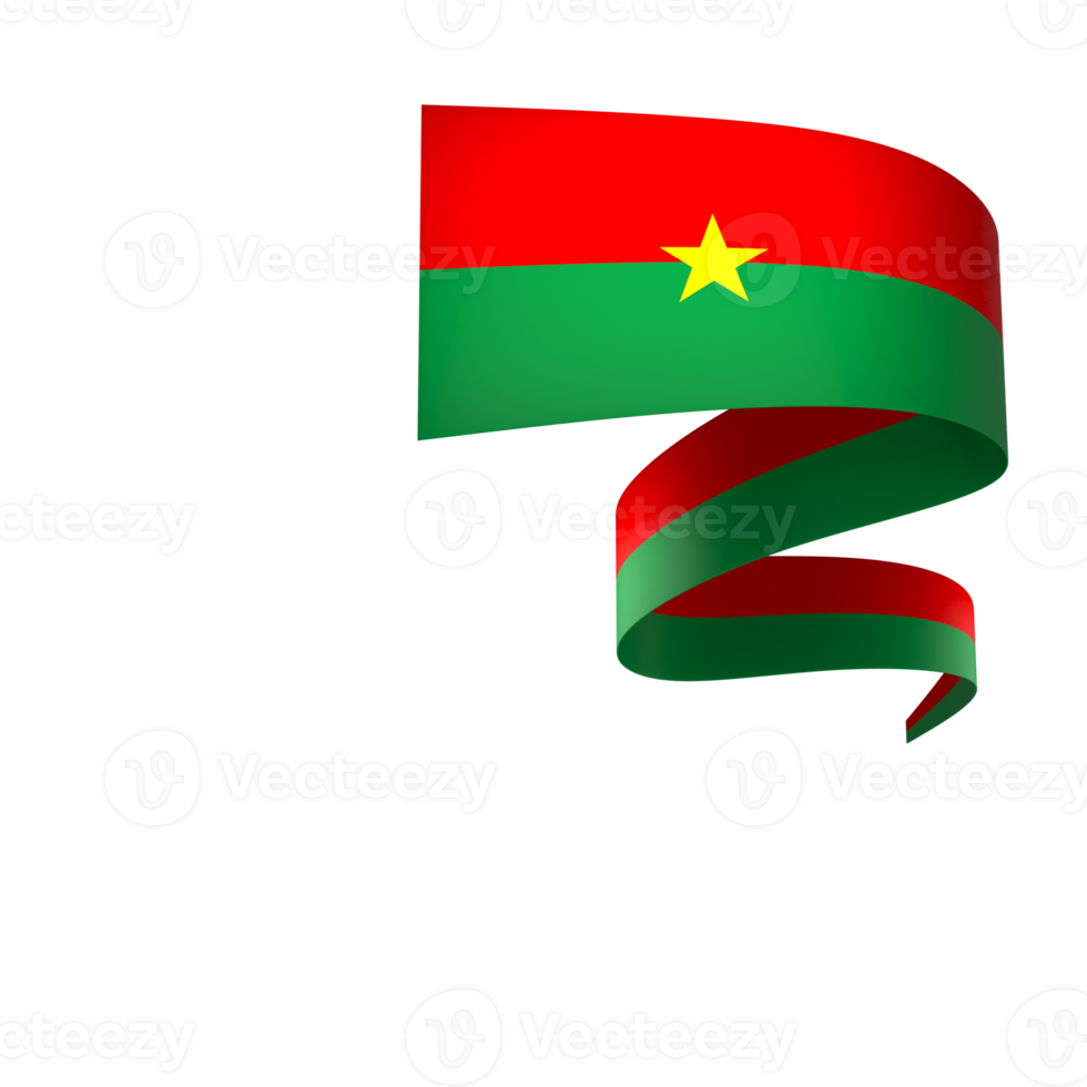 Burkina Faso flag element design national independence day banner ribbon png