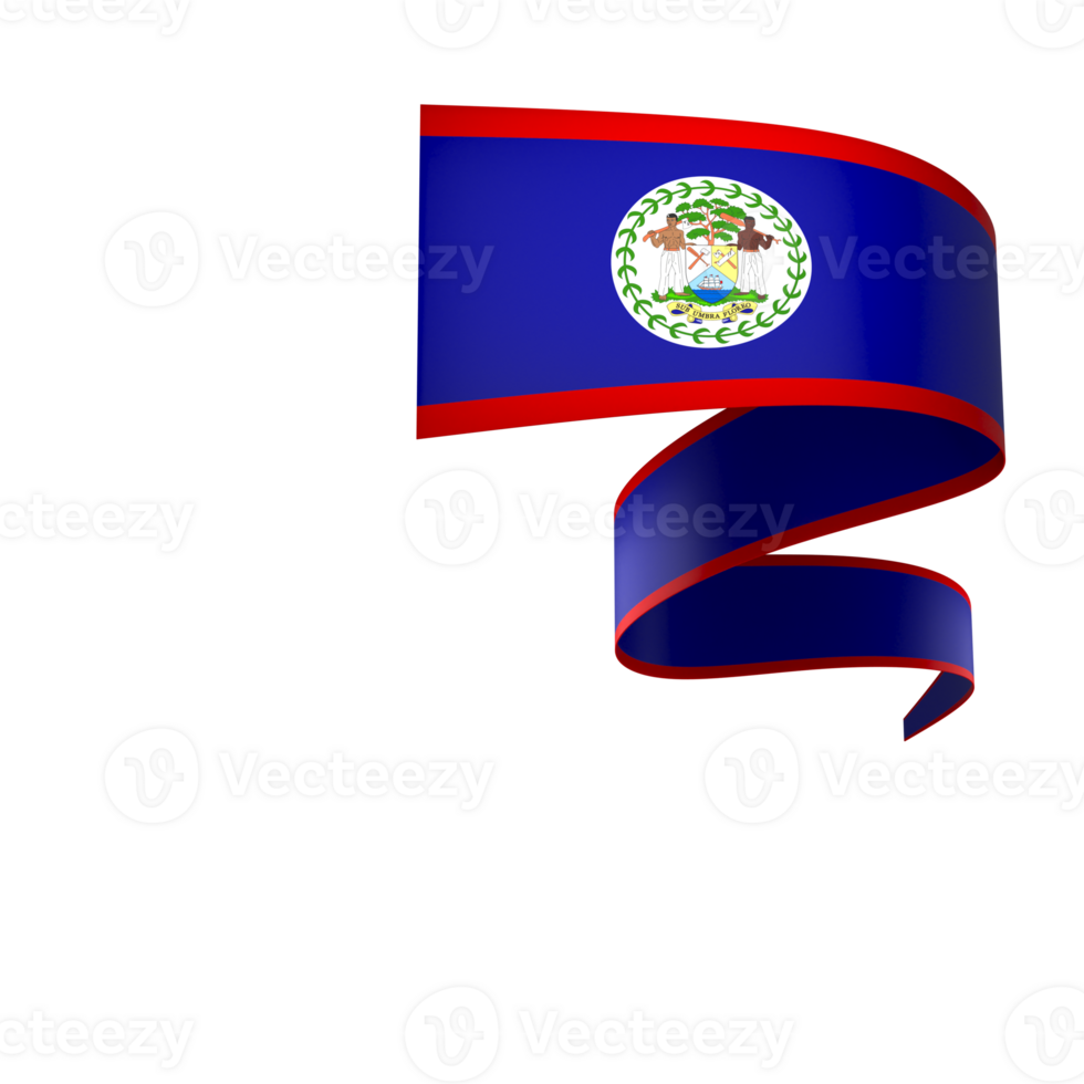 Belize flag element design national independence day banner ribbon png