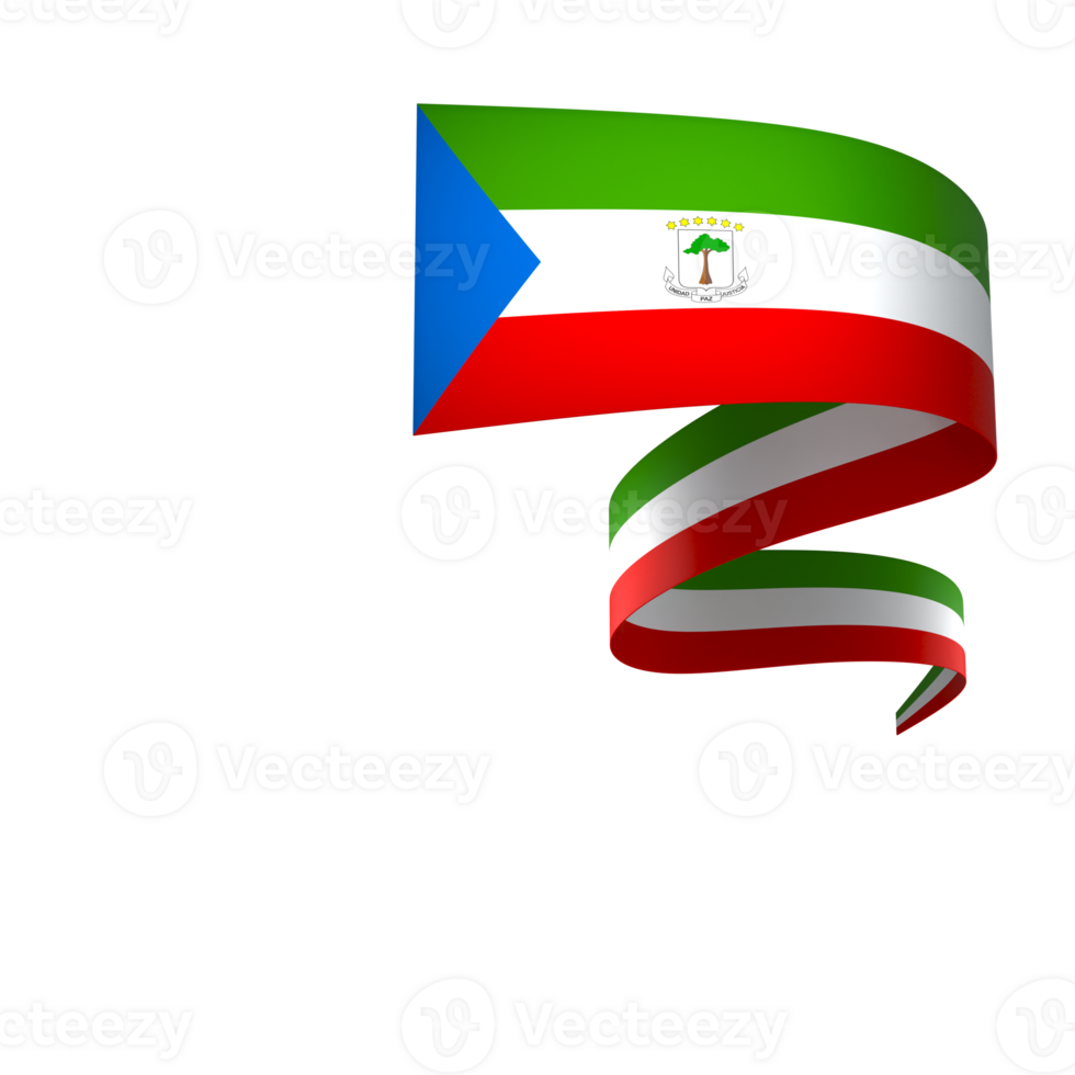 Equatorial Guinea flag element design national independence day banner ribbon png