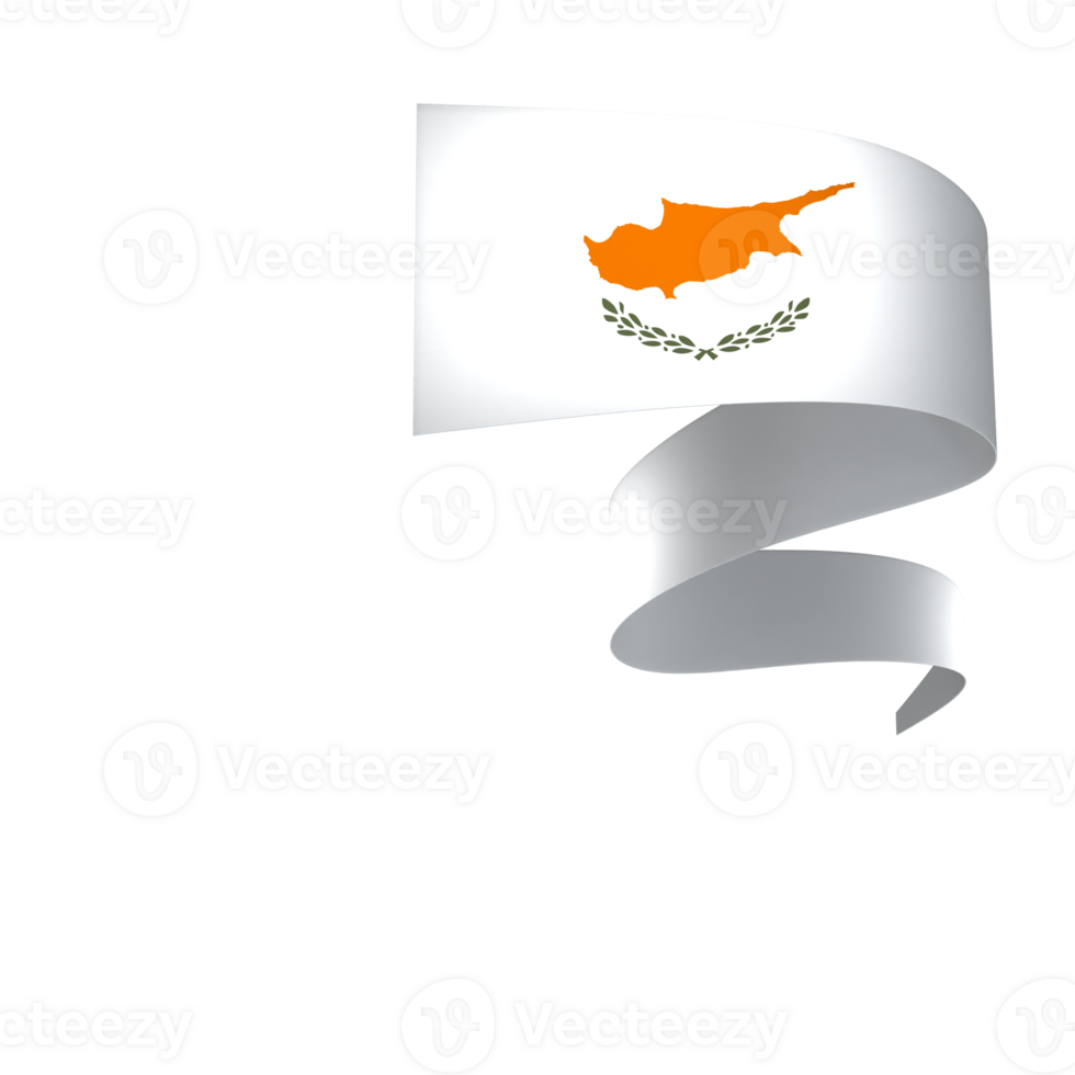 Cyprus flag element design national independence day banner ribbon png