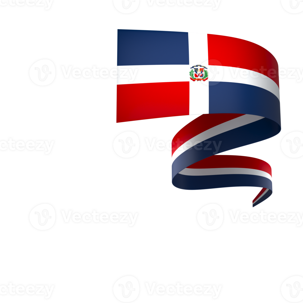 Dominican Republic flag element design national independence day banner ribbon png