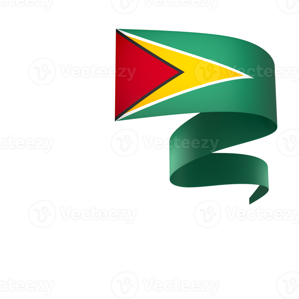 Guyana flag element design national independence day banner ribbon png