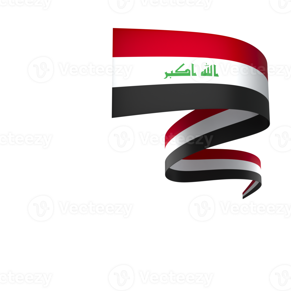 Iraq flag element design national independence day banner ribbon png