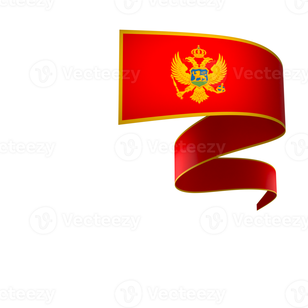 Montenegro flag element design national independence day banner ribbon png