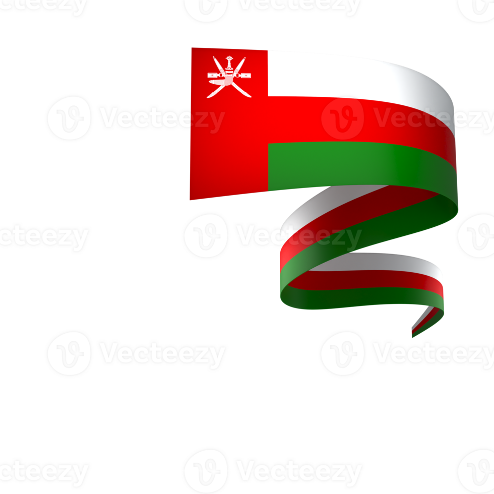 Oman flag element design national independence day banner ribbon png