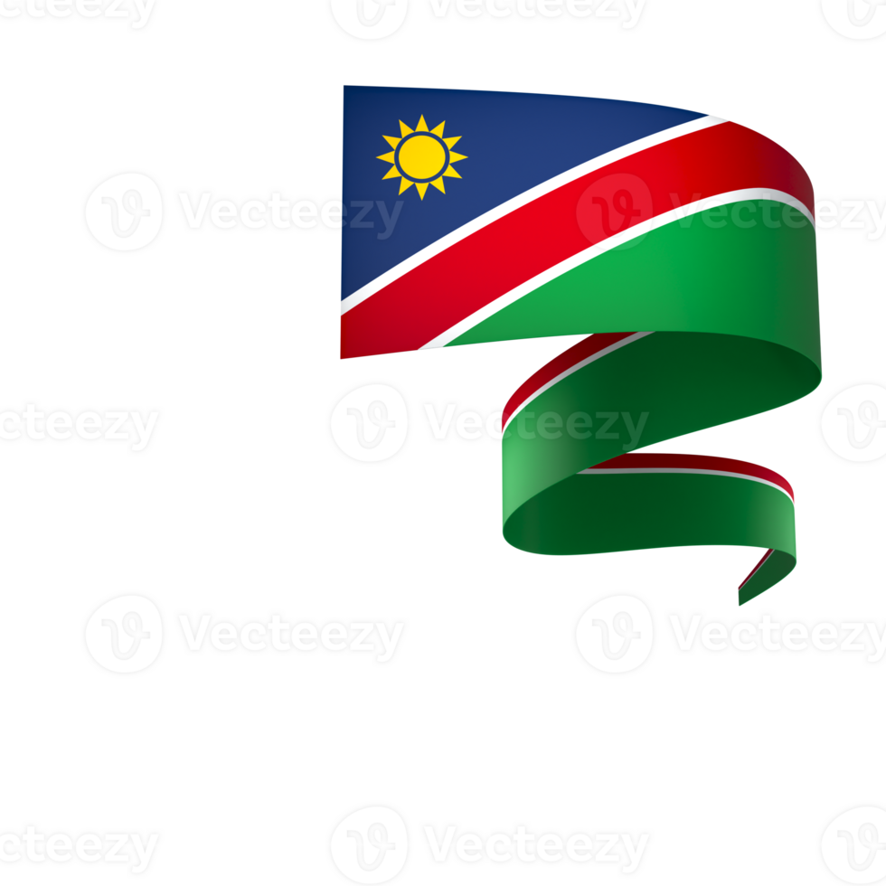 Namibia flag element design national independence day banner ribbon png