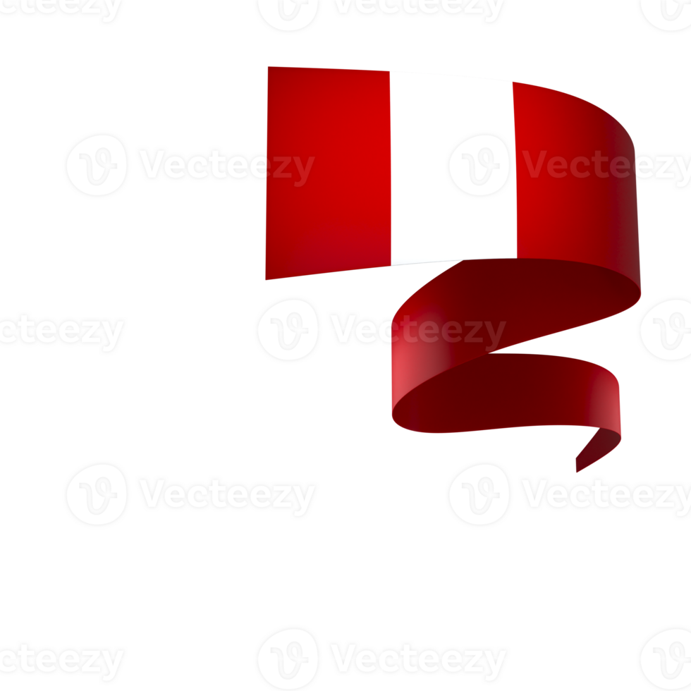 Peru flag element design national independence day banner ribbon png