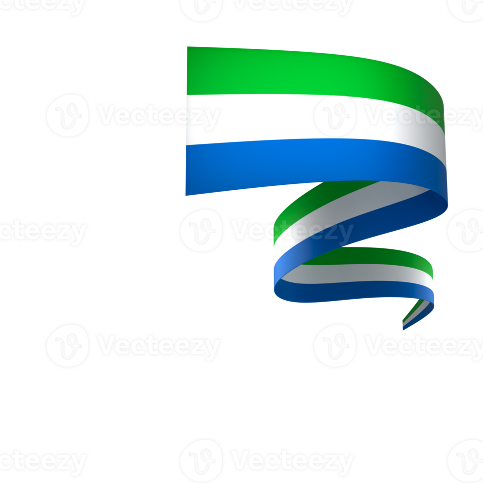 Sierra Leone flag element design national independence day banner ribbon png