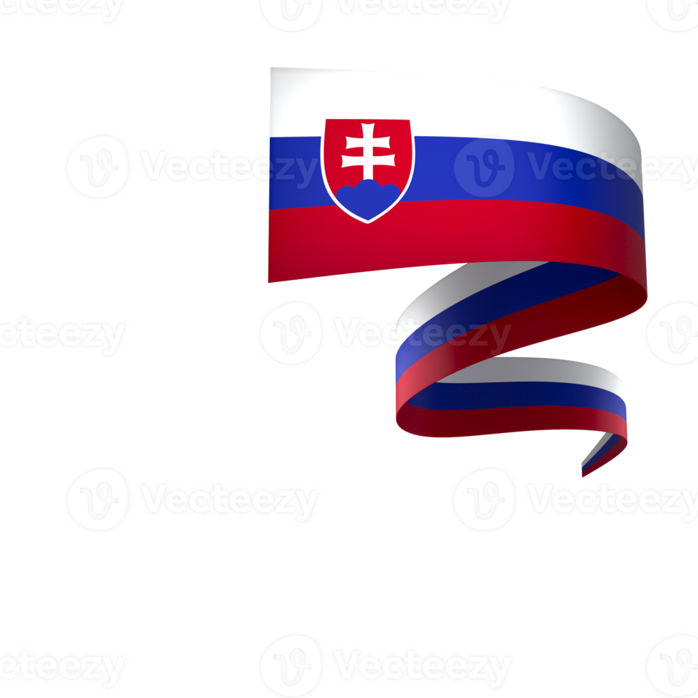 Slovakia flag element design national independence day banner ribbon png