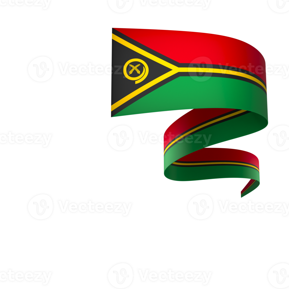 Vanuatu flag element design national independence day banner ribbon png