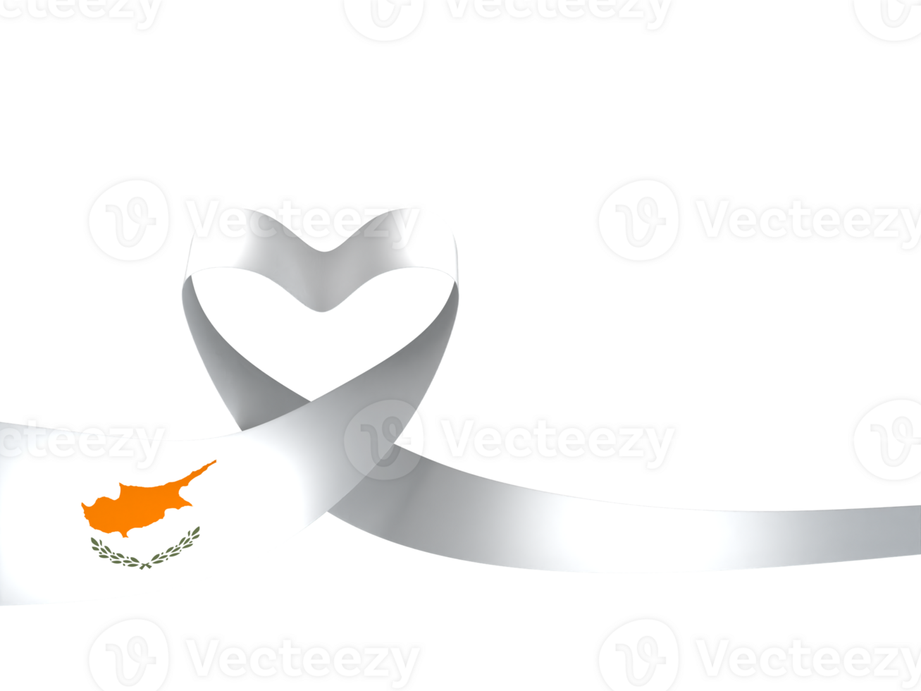 Cyprus flag element design national independence day banner ribbon png
