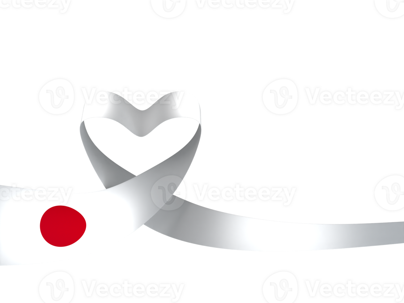 Japan flag element design national independence day banner ribbon png