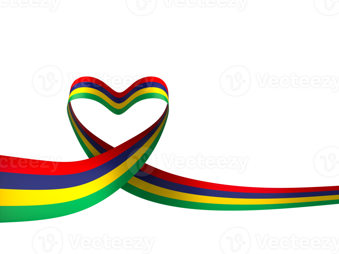 Mauritius flag element design national independence day banner ribbon png
