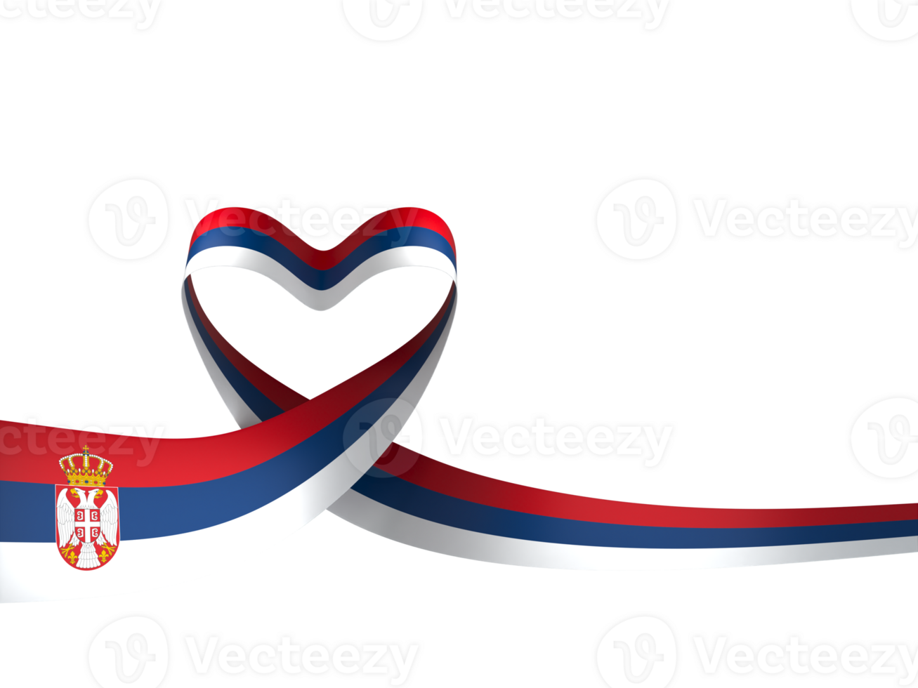 Serbia flag element design national independence day banner ribbon png