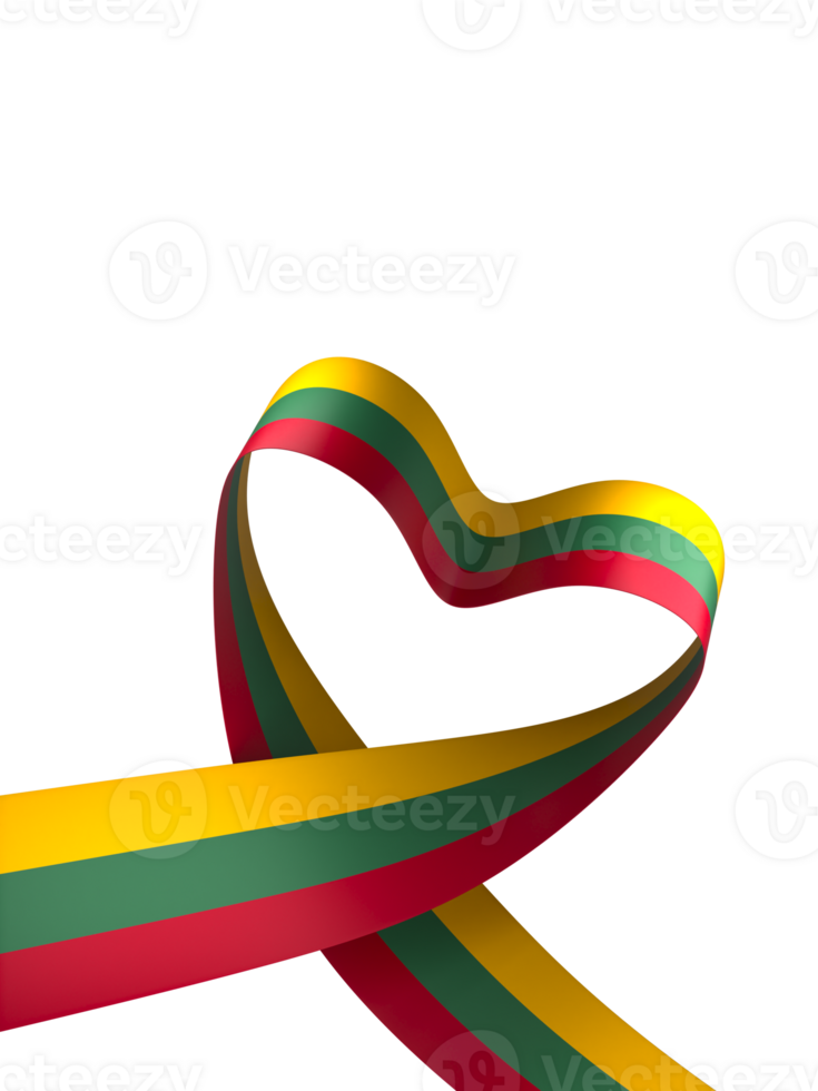 Lithuania flag element design national independence day banner ribbon png