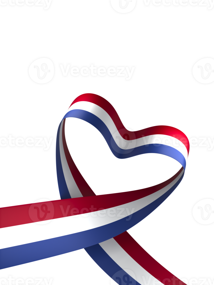 Netherlands flag element design national independence day banner ribbon png