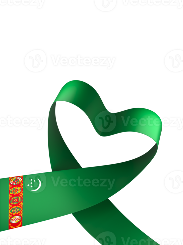 Turkmenistan flag element design national independence day banner ribbon png