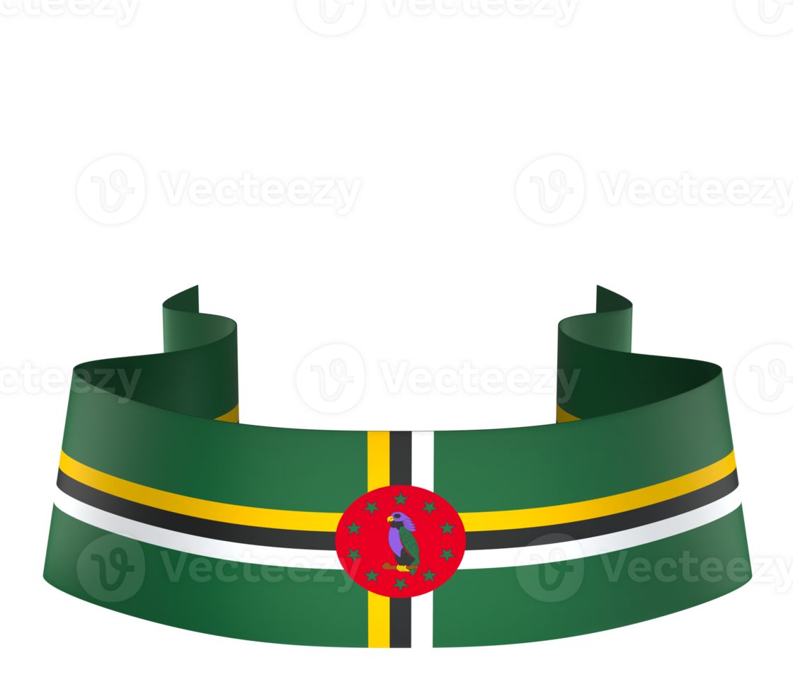 Dominica flag element design national independence day banner ribbon png
