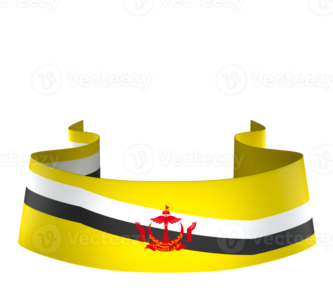 brunei bandiera elemento design nazionale indipendenza giorno bandiera nastro png
