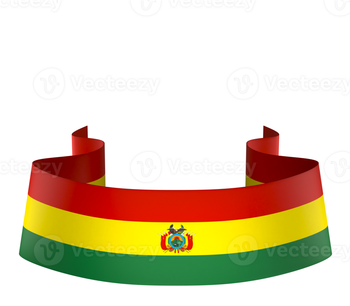 Bolivia flag element design national independence day banner ribbon png