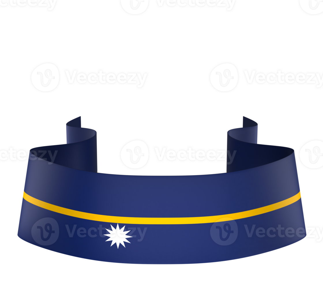 Nauru flag element design national independence day banner ribbon png
