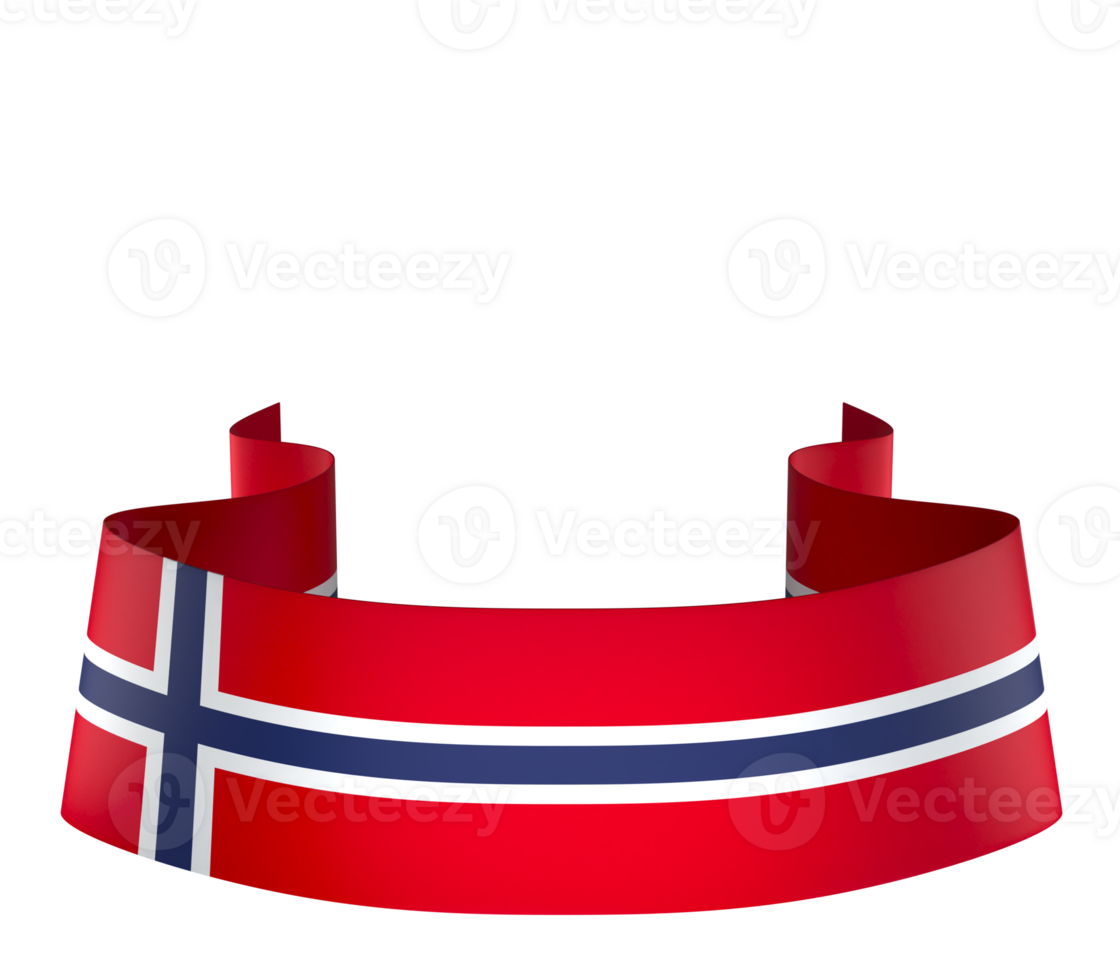 Norway flag element design national independence day banner ribbon png