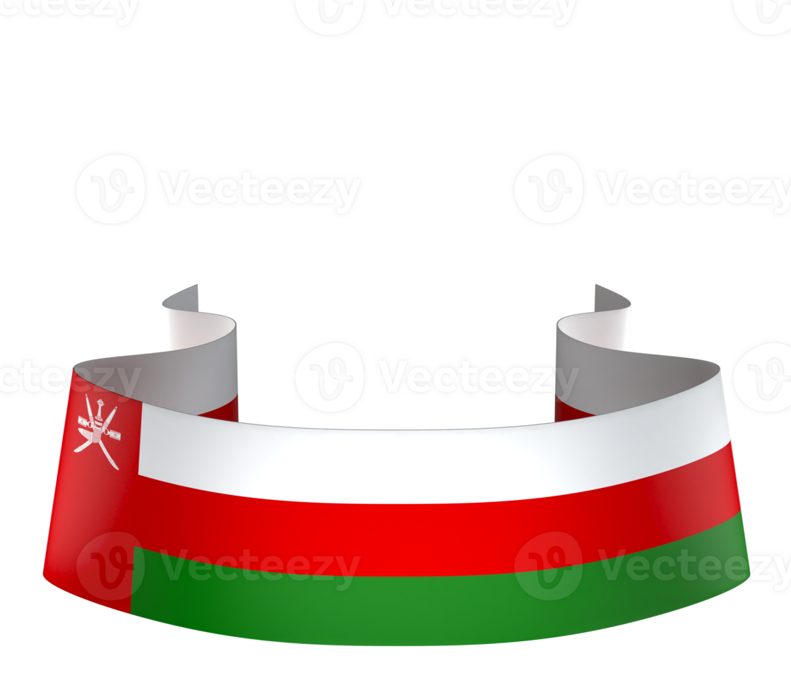 Oman flag element design national independence day banner ribbon png